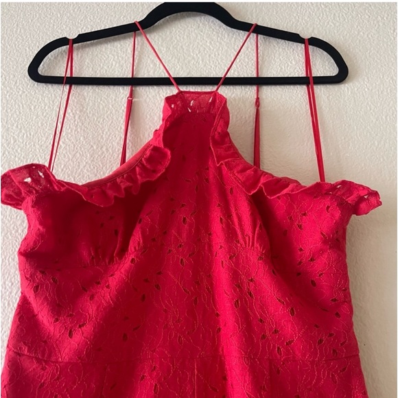 Keepsake_ Octavia Red Lace Jumpsuit Medium - Picture 5 of 10